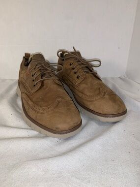 Mark Nason Men's Brown Suede Wingtip Derby Shoes